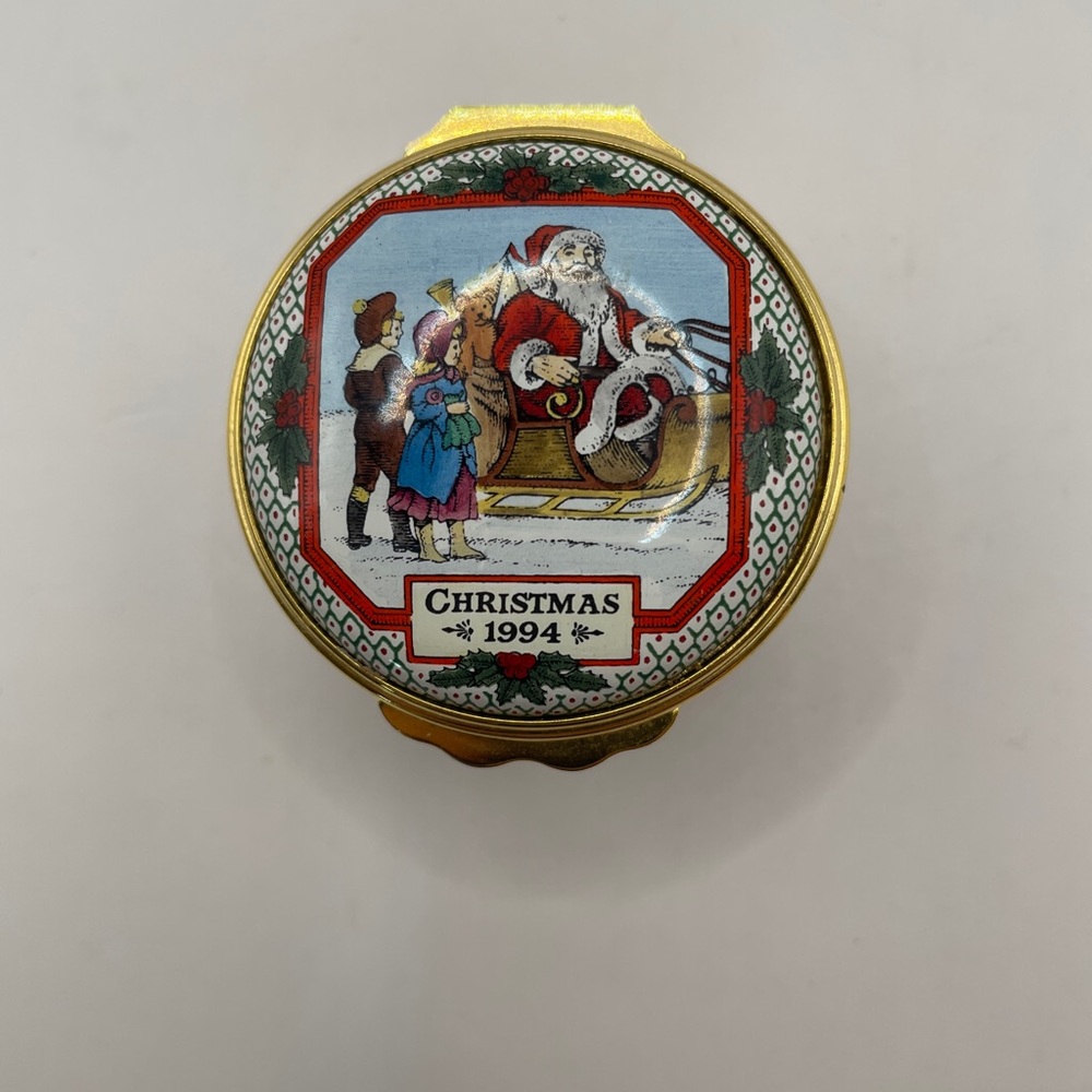 Christmas 1994 Decorative enamel box